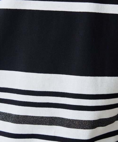 5351 POUR LES HOMMES(ゴーサンゴーイチプールオム)の「【定番人気】セーターマシーン ボーダー クルーネック ニット Tシャツ(Tシャツ/カットソー・メンズ・ブラック/ホワイト・50/48/46/44)」の3枚目の写真