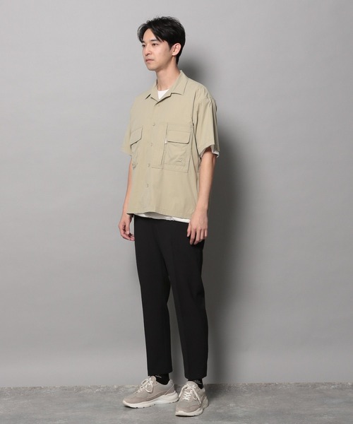 BAYFLOW（ベイフロー）の「【BUDDIES Dept.】ギミックシャツ[ストレッチ]（シャツ/ブラウス・メンズ・ブラック/ライトグレー・MEDIUM/LARGE）」の4枚目の写真