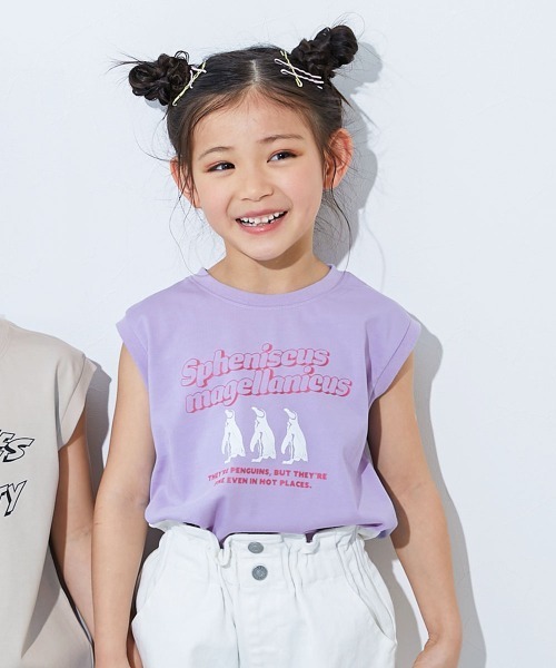 devirock（デビロック）の「【神戸須磨シーワールドコラボ】生き物の色が変わるマジックプリント接触冷感タンク（タンクトップ・キッズ・ライトグレー/パープル系4/スミクロ・100cm/110cm/120cm/130cm/140cm）」の3枚目の写真