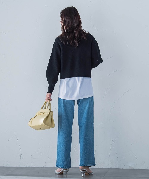 LAUTREAMONT（ロートレアモン）の「【WEB限定】プレミアムコットンコンフォートカットソー≪洗濯機で洗える/接触冷感≫（Tシャツ/カットソー・レディース・ベージュ/ホワイト/ピンク/チャコールグレー/ブルー/ブラック・11号/9号/7号）」の13枚目の写真