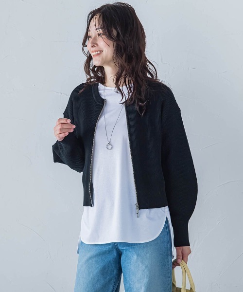 LAUTREAMONT（ロートレアモン）の「【WEB限定】プレミアムコットンコンフォートカットソー≪洗濯機で洗える/接触冷感≫（Tシャツ/カットソー・レディース・ベージュ/ホワイト/ピンク/チャコールグレー/ブルー/ブラック・11号/9号/7号）」の17枚目の写真