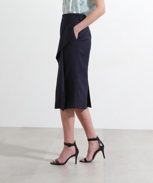 PINKY&DIANNE（ピンキーアンドダイアン）の「◆リネンライクラッフルスカート（スカート・レディース・ネイビー/レッド/ベージュ・36/38/40/34）」の14枚目の写真