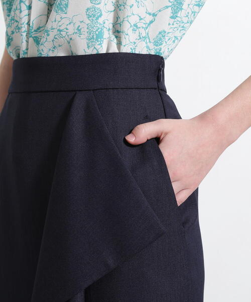 PINKY&DIANNE（ピンキーアンドダイアン）の「◆リネンライクラッフルスカート（スカート・レディース・ネイビー/レッド/ベージュ・36/38/40/34）」の16枚目の写真