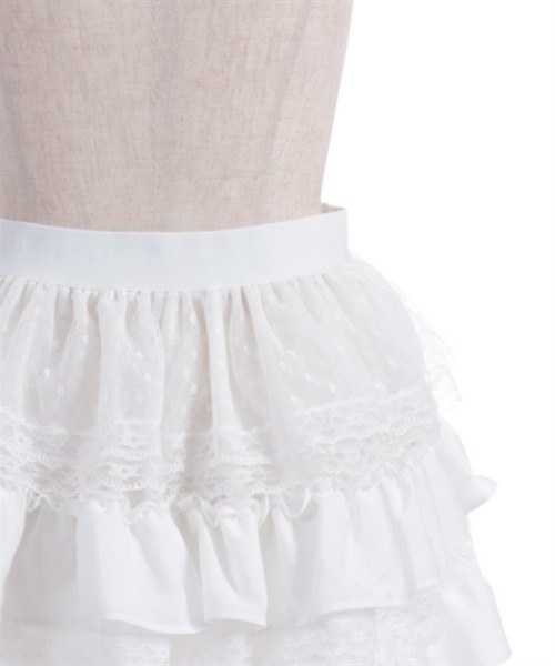 axes femme(アクシーズファム)の「フリルティアードミニスカート(スカート・レディース・ホワイト/ブラック・FREE)」の3枚目の写真