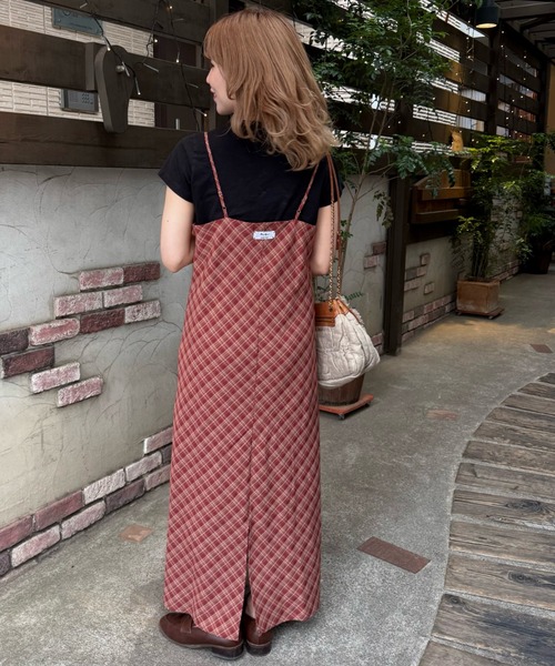 MIRROR STOKE（ミラーストーク）の「【ZOZO限定】CHECK CAMISOLE ONEPIECE（ワンピース・レディース・ネイビー/キャメル/レッド・MEDIUM）」の17枚目の写真