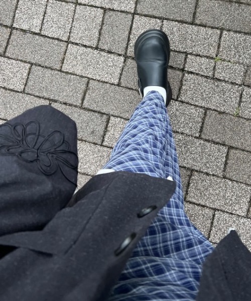 MIRROR STOKE（ミラーストーク）の「【ZOZO限定】CHECK CAMISOLE ONEPIECE（ワンピース・レディース・ネイビー/キャメル/レッド・MEDIUM）」の6枚目の写真