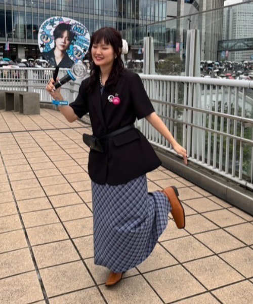 MIRROR STOKE（ミラーストーク）の「【ZOZO限定】CHECK CAMISOLE ONEPIECE（ワンピース・レディース・ネイビー/キャメル/レッド・MEDIUM）」の11枚目の写真