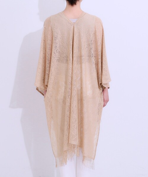 SHOO・LA・RUE(シューラルー)の「スクエアレースポンチョ(ポンチョ・レディース・オフホワイト/カーキ/ライトベージュ/ブラック/オレンジ・00)」の20枚目の写真