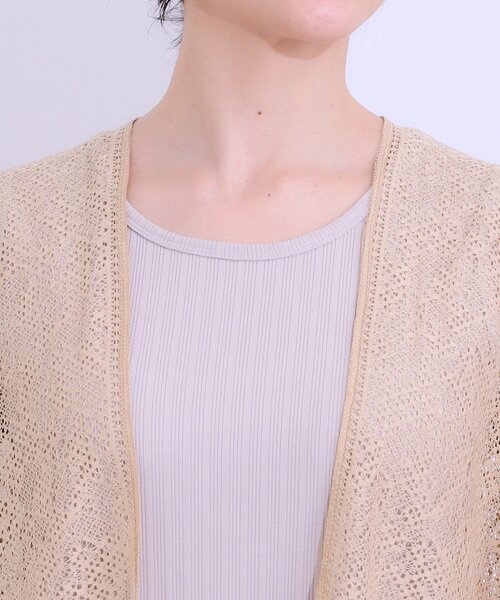 SHOO・LA・RUE(シューラルー)の「スクエアレースポンチョ(ポンチョ・レディース・オフホワイト/カーキ/ライトベージュ/ブラック/オレンジ・00)」の11枚目の写真