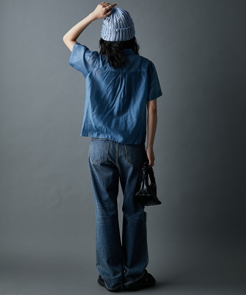 GEVS.（ジェイヴィス）の「リボンモチーフブラウス＜大きいサイズ有＞GEVS.（シャツ/ブラウス・レディース・ブルー/ブラック・5L/4L/3L/LL/L/M）」の13枚目の写真