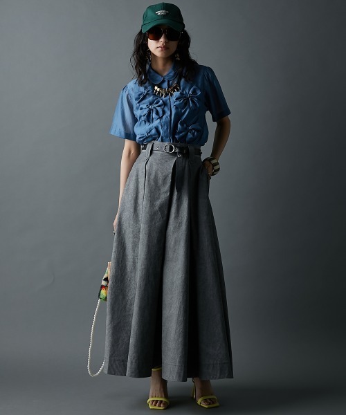 GEVS.（ジェイヴィス）の「リボンモチーフブラウス＜大きいサイズ有＞GEVS.（シャツ/ブラウス・レディース・ブルー/ブラック・5L/4L/3L/LL/L/M）」の19枚目の写真