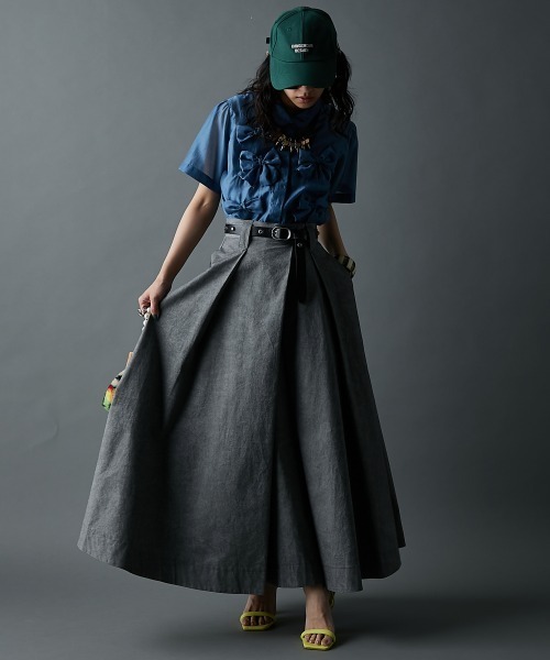 GEVS.（ジェイヴィス）の「リボンモチーフブラウス＜大きいサイズ有＞GEVS.（シャツ/ブラウス・レディース・ブルー/ブラック・5L/4L/3L/LL/L/M）」の20枚目の写真