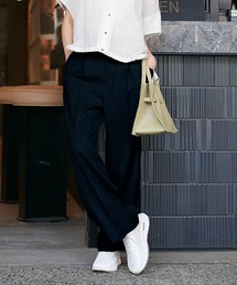 リネンライクカルゼラインパンツ【丈別2サイズ展開】