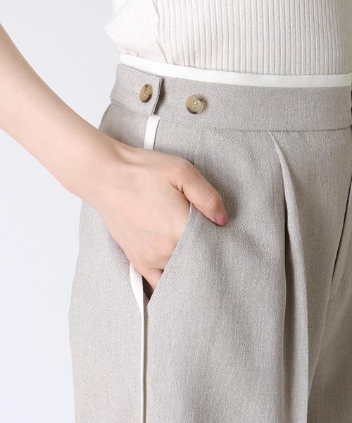 Jines（ジネス）の「リネンライクカルゼラインパンツ【丈別2サイズ展開】（その他パンツ・レディース・ベージュ/ネイビー/ライトベージュ・37/38）」の18枚目の写真