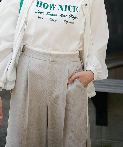 Jines（ジネス）の「リネンライクカルゼラインパンツ【丈別2サイズ展開】（その他パンツ・レディース・ベージュ/ネイビー/ライトベージュ・37/38）」の12枚目の写真