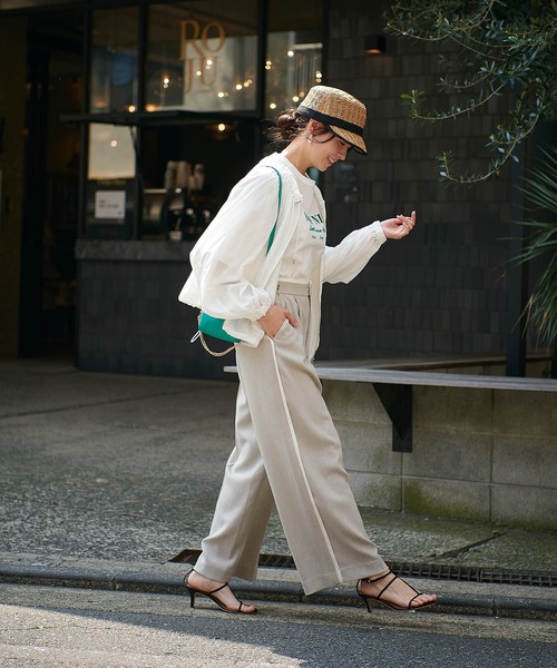 Jines（ジネス）の「リネンライクカルゼラインパンツ【丈別2サイズ展開】（その他パンツ・レディース・ベージュ/ネイビー/ライトベージュ・37/38）」の11枚目の写真