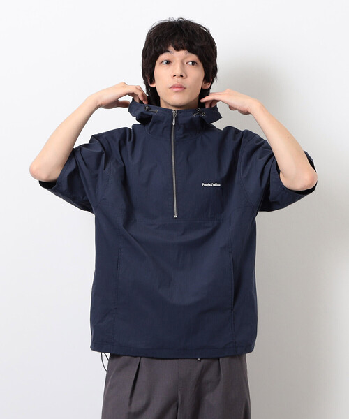 Purple&Yellow(パープルアンドイエロー)の「コットンナイロンツイル アノラック(ブルゾン・メンズ・ネイビー/ブラック・SMALL/MEDIUM/LARGE)」の13枚目の写真