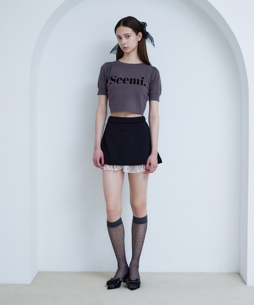 Seemi. byNICECLAUP（ シーミーバイナイスクラップ）の「【Seemi.】レースセットアップ（ワンピース・レディース・ブラック/ホワイト・FREE）」の17枚目の写真