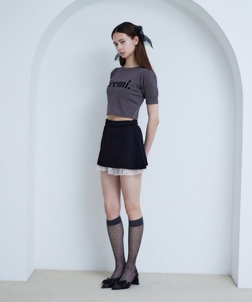 Seemi. byNICECLAUP（ シーミーバイナイスクラップ）の「【Seemi.】レースセットアップ（ワンピース・レディース・ブラック/ホワイト・FREE）」の18枚目の写真