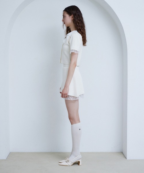 Seemi. byNICECLAUP（ シーミーバイナイスクラップ）の「【Seemi.】レースセットアップ（ワンピース・レディース・ブラック/ホワイト・FREE）」の12枚目の写真