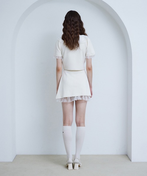 Seemi. byNICECLAUP（ シーミーバイナイスクラップ）の「【Seemi.】レースセットアップ（ワンピース・レディース・ブラック/ホワイト・FREE）」の13枚目の写真