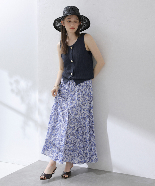 La TOTALITE（ラトータリテ）の「【洗える】ハイツイストニットベスト（ベスト・レディース・ホワイト/ネイビー・FREE）」の9枚目の写真