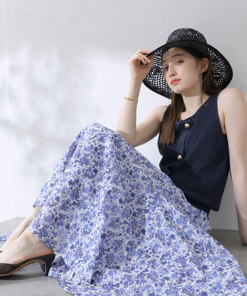 La TOTALITE（ラトータリテ）の「【洗える】ハイツイストニットベスト（ベスト・レディース・ホワイト/ネイビー・FREE）」の11枚目の写真