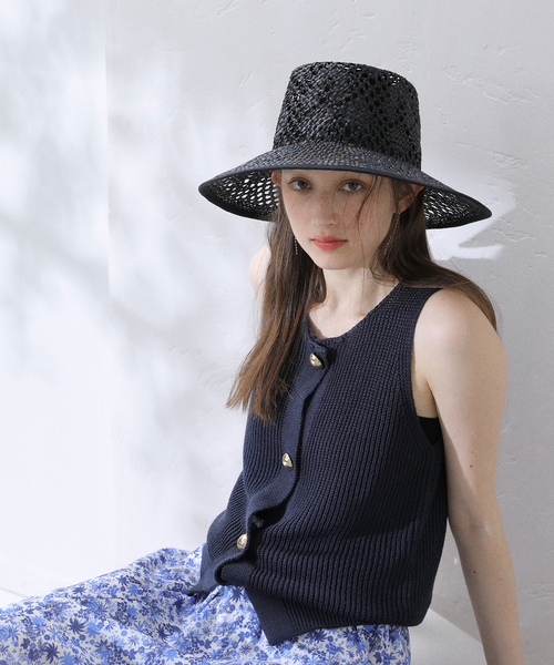 La TOTALITE（ラトータリテ）の「【洗える】ハイツイストニットベスト（ベスト・レディース・ホワイト/ネイビー・FREE）」の12枚目の写真