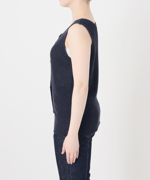 La TOTALITE（ラトータリテ）の「【洗える】ハイツイストニットベスト（ベスト・レディース・ホワイト/ネイビー・FREE）」の20枚目の写真