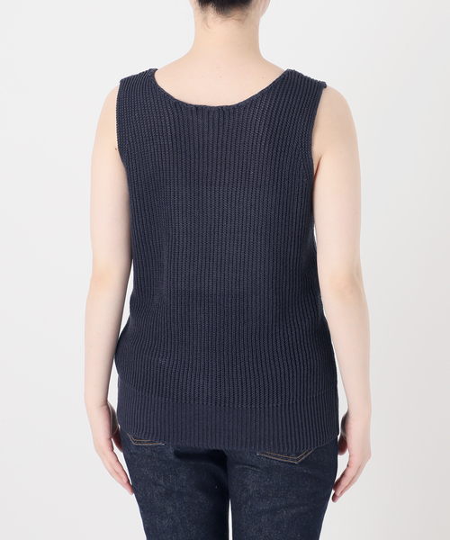 La TOTALITE（ラトータリテ）の「【洗える】ハイツイストニットベスト（ベスト・レディース・ホワイト/ネイビー・FREE）」の21枚目の写真