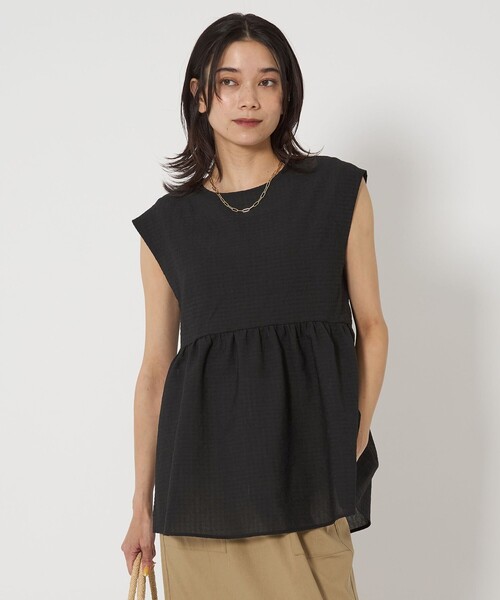 セール】ドライ ペプラム ノースリーブ プルオーバー（Tシャツ