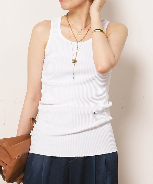 AP STUDIO(エーピーストゥディオ)の「【TanC TOKYO/タンクトウキョウ】スキントップ(タンクトップ・レディース・ホワイト/ブラック・FREE)」の2枚目の写真