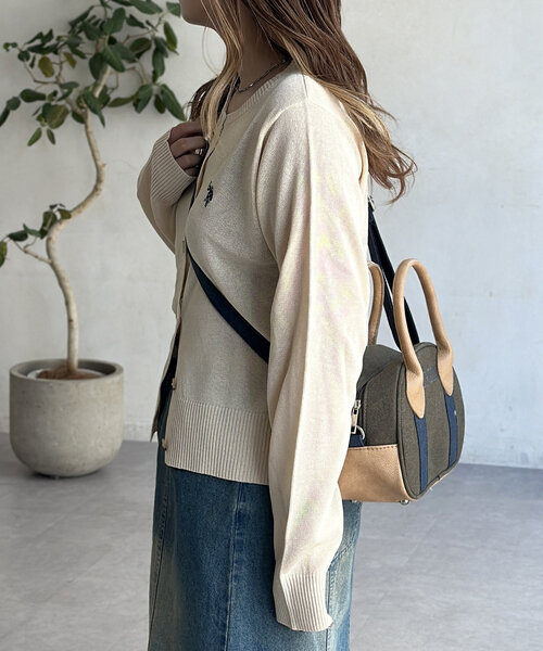 U.S. POLO ASSN.（ユーエスポロアッスン）の「シアーカーディガン（カーディガン/ボレロ・レディース・ネイビー/レッド/グレー/アイボリー・FREE）」の8枚目の写真