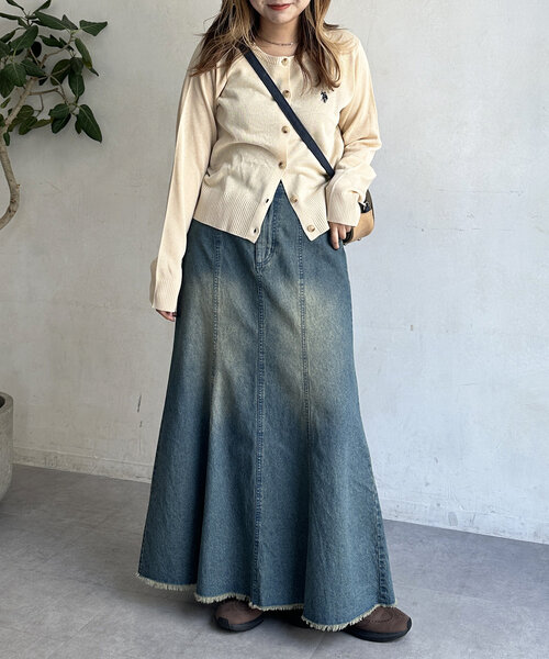 U.S. POLO ASSN.（ユーエスポロアッスン）の「シアーカーディガン（カーディガン/ボレロ・レディース・ネイビー/レッド/グレー/アイボリー・FREE）」の11枚目の写真