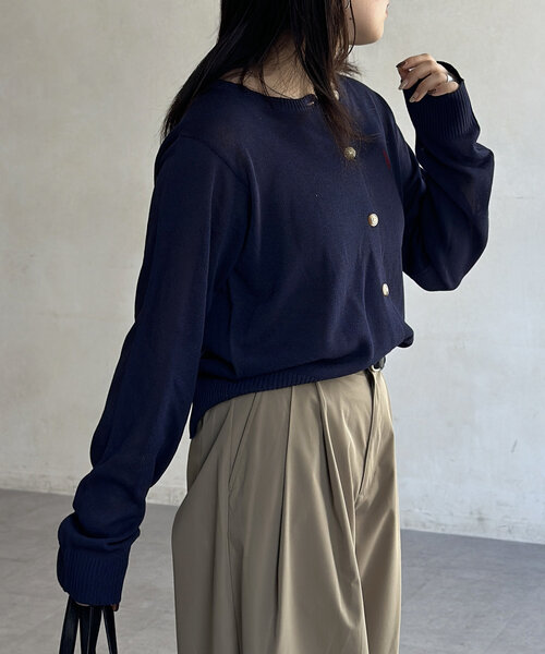 U.S. POLO ASSN.（ユーエスポロアッスン）の「シアーカーディガン（カーディガン/ボレロ・レディース・ネイビー/レッド/グレー/アイボリー・FREE）」の19枚目の写真