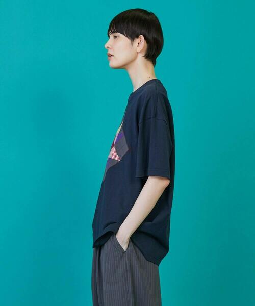 FRAPBOIS(フラボア)の「キルティックT(Tシャツ/カットソー・レディース・ネイビー/オフホワイト・2/1)」の12枚目の写真