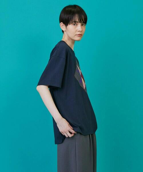 FRAPBOIS(フラボア)の「キルティックT(Tシャツ/カットソー・レディース・ネイビー/オフホワイト・2/1)」の14枚目の写真