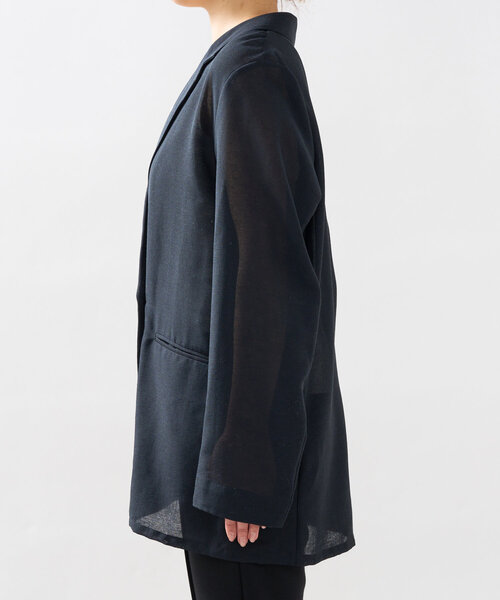 un dix cors（アンディコール）の「《サラッと羽織れる◎》シアーメッシュジャケット（テーラードジャケット・レディース・ブラック/チャコールグレー/ベージュ・FREE）」の19枚目の写真