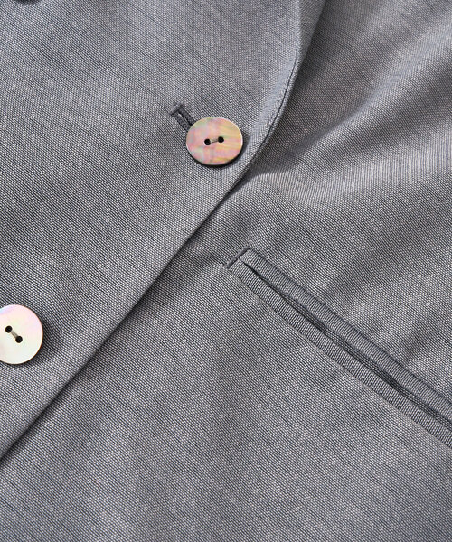 un dix cors（アンディコール）の「《サラッと羽織れる◎》シアーメッシュジャケット（テーラードジャケット・レディース・ブラック/チャコールグレー/ベージュ・FREE）」の4枚目の写真