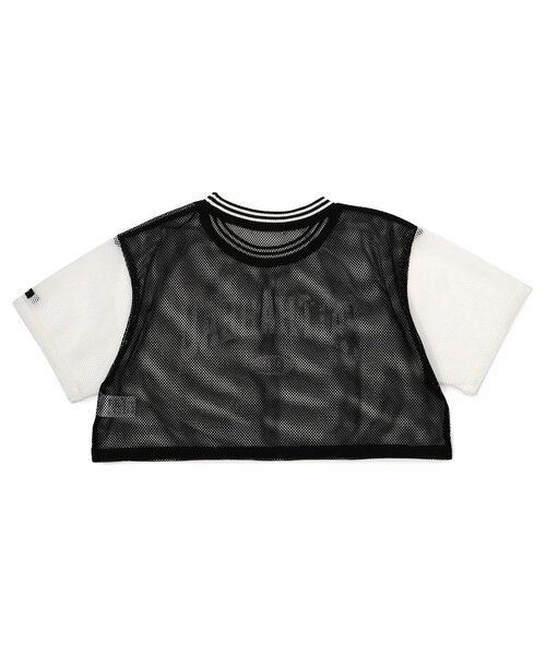 algy（アルジー）の「メッシュクロップドT（Tシャツ/カットソー・キッズ・ブラック/ピンク/ネイビー・XX-SMALL/X-SMALL/MEDIUM/SMALL）」の12枚目の写真