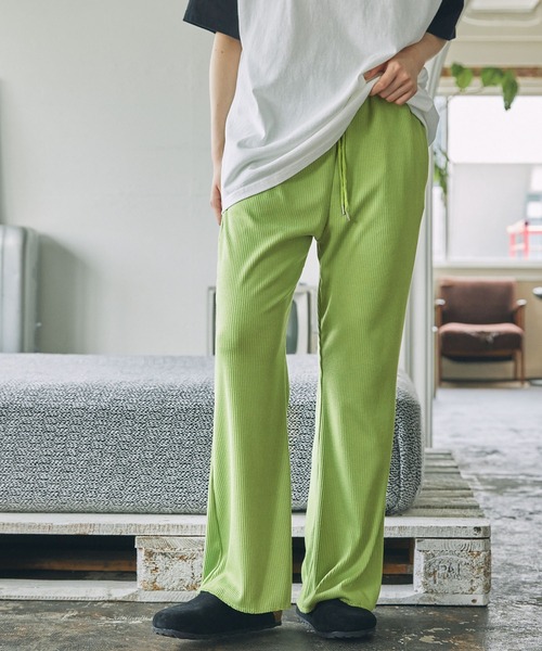 カットリブ フレア イージーパンツ MONO-MART LADY'S│MONO-MART