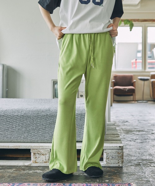 カットリブ フレア イージーパンツ MONO-MART LADY'S│MONO-MART