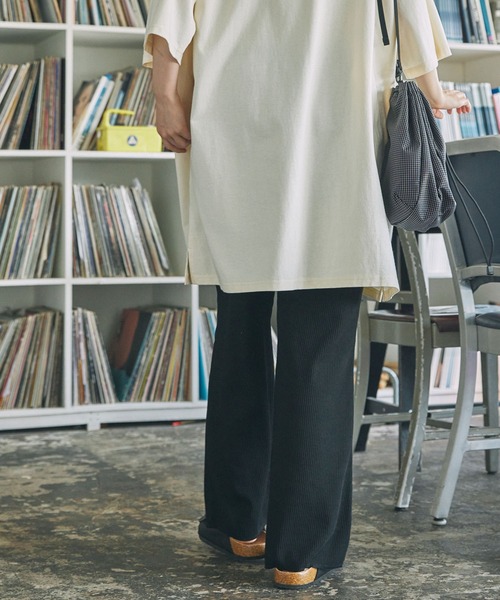 MONO-MART LADY'S（モノマートレディース）の「カットリブ フレア イージーパンツ（その他パンツ・レディース・杢グレー/ブラック/ネイビー/グリーン・S/M）」の16枚目の写真