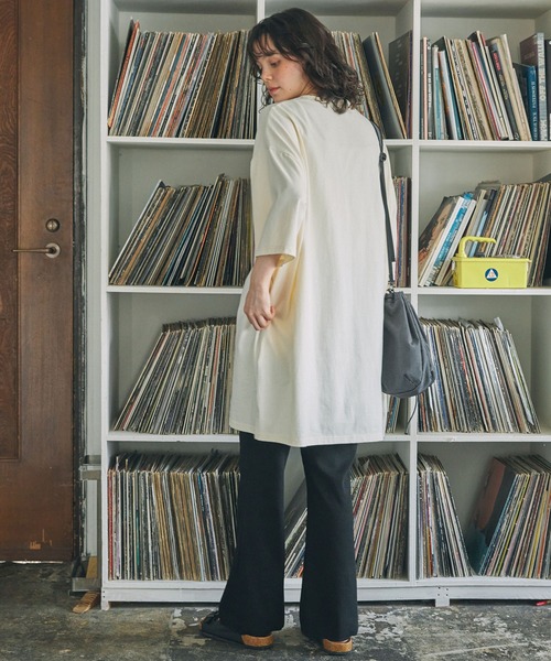 MONO-MART LADY'S（モノマートレディース）の「カットリブ フレア イージーパンツ（その他パンツ・レディース・杢グレー/ブラック/ネイビー/グリーン・S/M）」の20枚目の写真