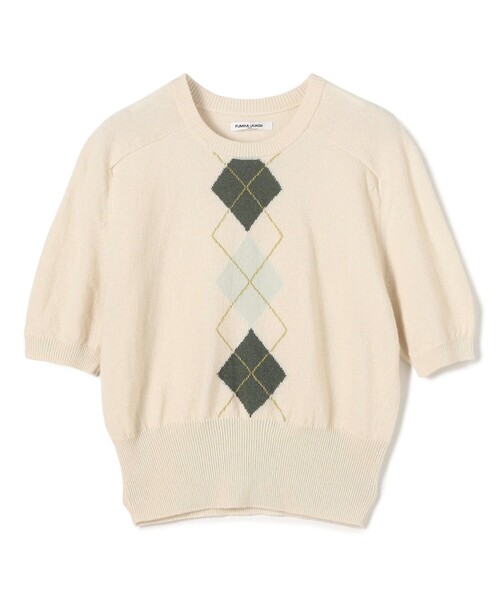 FUMIKA_UCHIDA(フミカウチダ)の「FUMIKA_UCHIDA CASHMERE ARGYLR SW(ニット/セーター・レディース・ホワイト系その他・36)」の1枚目の写真