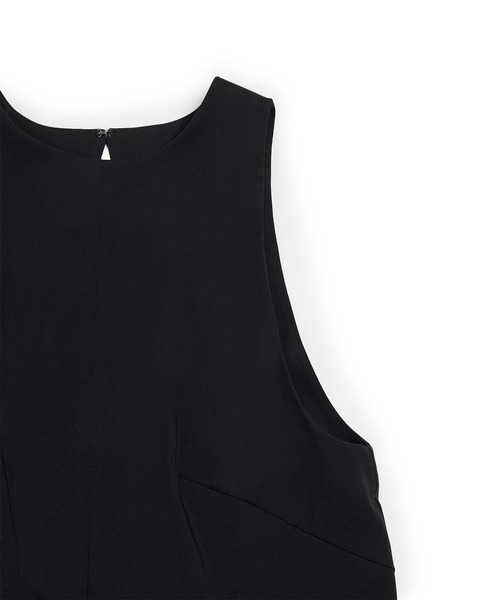 ADAM ET ROPE'（アダムエロペ）の「バックオープンストレートワンピース（ワンピース・レディース・カーキ/ブラック・FREE）」の8枚目の写真