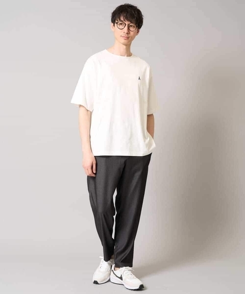 a.v.v(アーヴェヴェ)の「【接触冷感】エッフェル塔刺繍ボートネックカットソー(Tシャツ/カットソー・メンズ・ホワイト/ライトグレー/ネイビー・44/48/46/50/52)」の8枚目の写真