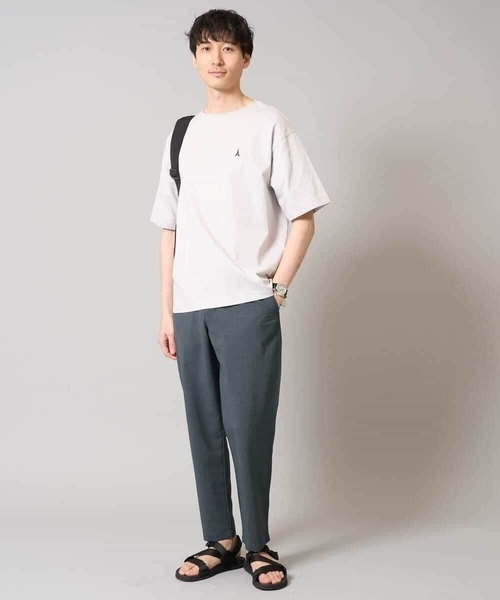 a.v.v(アーヴェヴェ)の「【接触冷感】エッフェル塔刺繍ボートネックカットソー(Tシャツ/カットソー・メンズ・ホワイト/ライトグレー/ネイビー・44/48/46/50/52)」の12枚目の写真