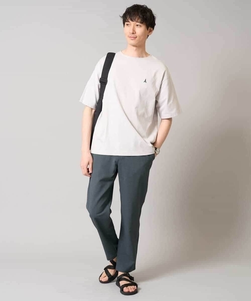 a.v.v(アーヴェヴェ)の「【接触冷感】エッフェル塔刺繍ボートネックカットソー(Tシャツ/カットソー・メンズ・ホワイト/ライトグレー/ネイビー・44/48/46/50/52)」の13枚目の写真