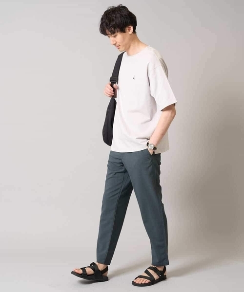 a.v.v(アーヴェヴェ)の「【接触冷感】エッフェル塔刺繍ボートネックカットソー(Tシャツ/カットソー・メンズ・ホワイト/ライトグレー/ネイビー・44/48/46/50/52)」の15枚目の写真